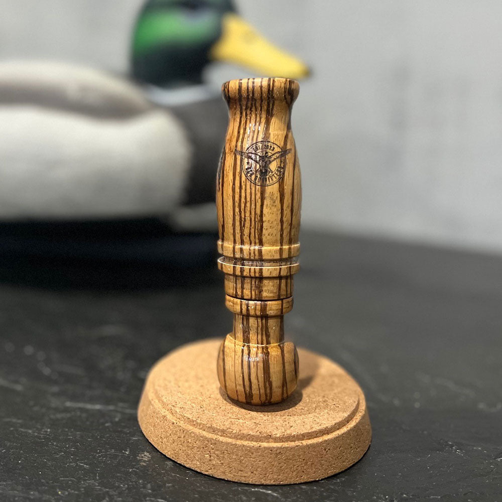 Zebrawood Handcrafted Duck Call Two Piece Vintage Turn